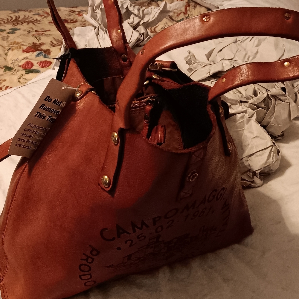 Campomaggi NWT Stunning Chestnut Leather Tote - Picture 8 of 10